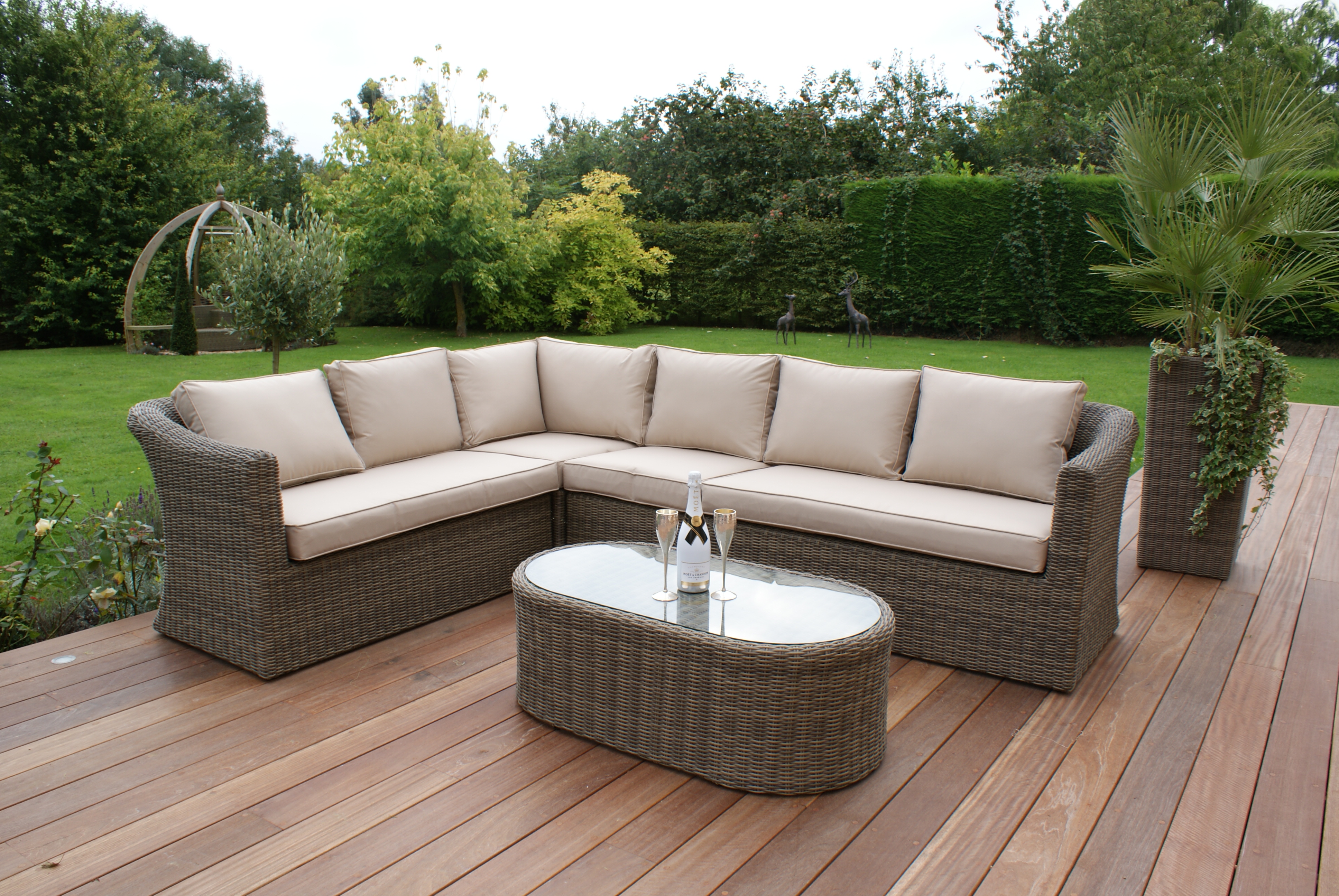 large outdoor corner sofa